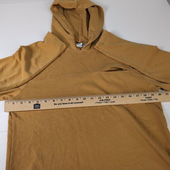 Men's Outerknown Yellow Hoodie Pullover Sweatshirt Front Pocket Small Cotton - Picture 3 of 8